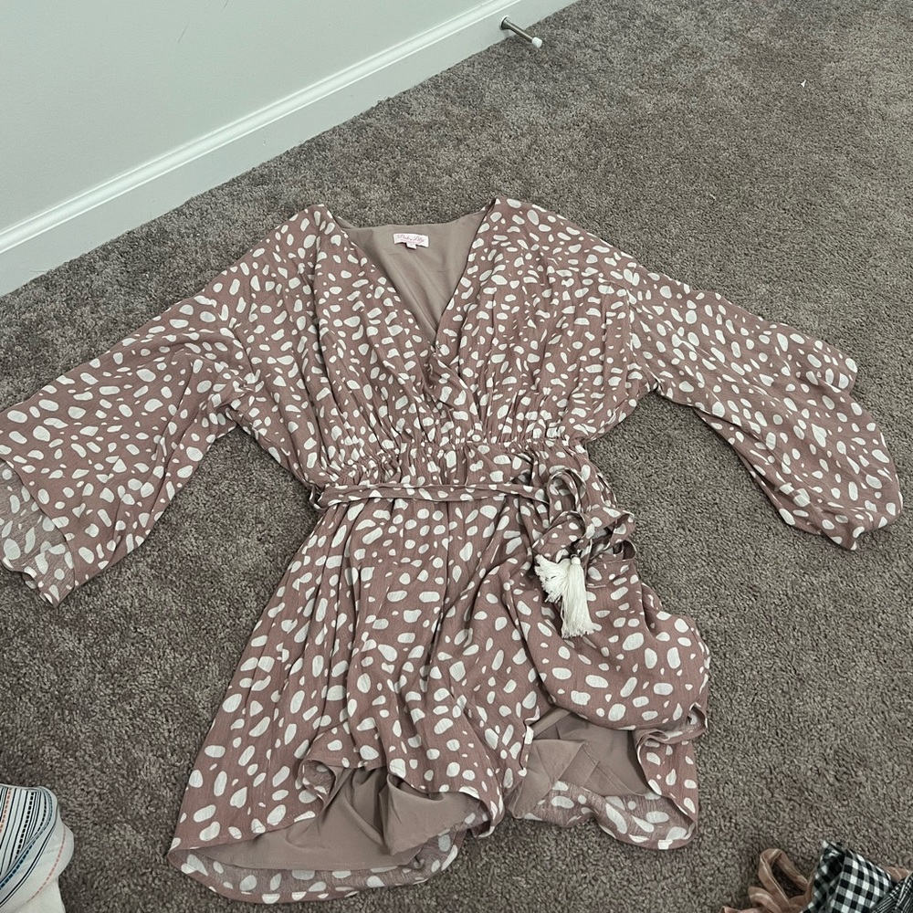 Women’s pink lily romper